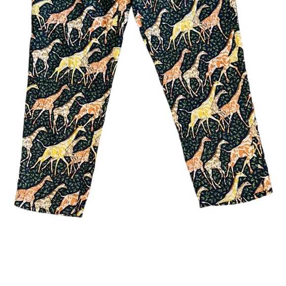 J. Crew Collection Pull-On Silk Twill Cropped Pants in Giraffes Print - 4 - Picture 9 of 16